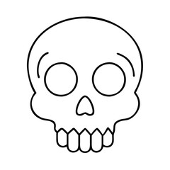 skull icon, skull line art - simple line art of skull, perfect for skull logos and icons