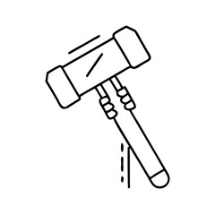 sledgehammer icon, sledgehammer line art - simple line art of sledgehammer, perfect for sledgehammer logos and icons