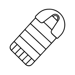 sleepingbag icon, sleepingbag line art - simple line art of sleepingbag, perfect for sleepingbag logos and icons