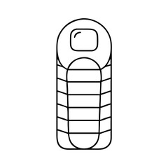 sleepingbag icon, sleepingbag line art - simple line art of sleepingbag, perfect for sleepingbag logos and icons