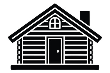 Log cabin vector icon