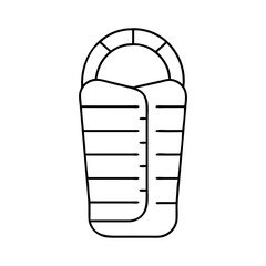 sleepingbag icon, sleepingbag line art - simple line art of sleepingbag, perfect for sleepingbag logos and icons