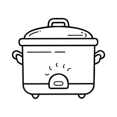 slowcooker icon, slowcooker line art - simple line art of slowcooker, perfect for slowcooker logos and icons