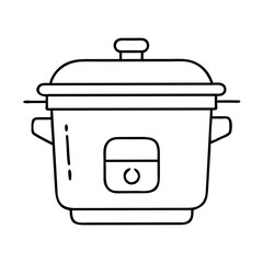 slowcooker icon, slowcooker line art - simple line art of slowcooker, perfect for slowcooker logos and icons