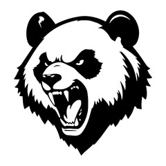 vector illustration of a panda's head