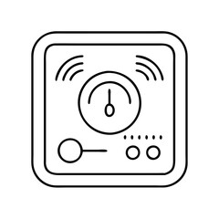 smartthermostat icon, smartthermostat line art - simple line art of smartthermostat, perfect for smartthermostat logos and icons