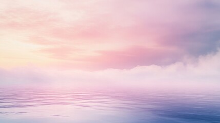 Obraz premium Pastel Sky over Calm Waters: A Serene Dawn