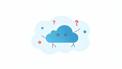 Flat Vector Illustration: Optimized Cloud Computing for High-Speed Data Processing, Resilient Infrastructure & Efficient Resource Utilization in Smart Business Operations.