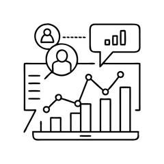socialmediaanalytics icon, socialmediaanalytics line art - simple line art of socialmediaanalytics, perfect for socialmediaanalytics logos and icons