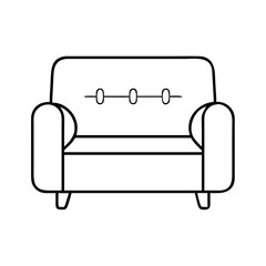 sofa icon, sofa line art - simple line art of sofa, perfect for sofa logos and icons
