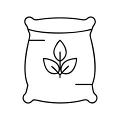 soilbag icon, soilbag line art - simple line art of soilbag, perfect for soilbag logos and icons