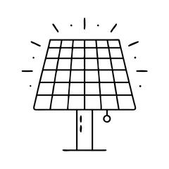 solarpanel icon, solarpanel line art - simple line art of solarpanel, perfect for solarpanel logos and icons