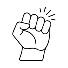 solidarityfist icon, solidarityfist line art - simple line art of solidarityfist, perfect for solidarityfist logos and icons