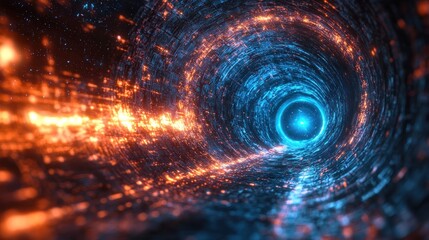 Obraz premium Abstract swirling vortex of energy