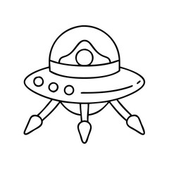 spaceship icon, spaceship line art - simple line art of spaceship, perfect for spaceship logos and icons