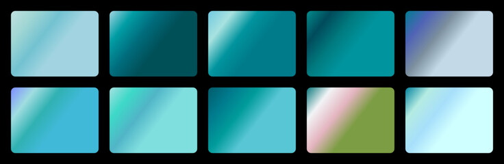 Fototapeta premium Aurora Gradient Background Set, Northern Lights Design Pack, Galaxy Templates, Posters, Ads, Social Media Posts, Colorful Sky Effects, Cosmic Theme Bundle, Dreamy Light Gradient Collection