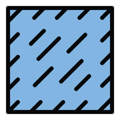 Pattern icon flat line style illustration representing design templates and textile layouts, suitable for fashion design, sewing, and crafting projects