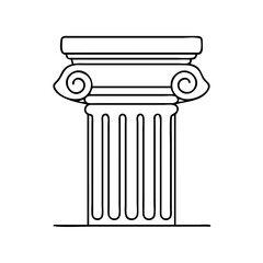 greek column icon, greek column vector illustration-simple illustration of greek column, perfect for greek column logos and icons