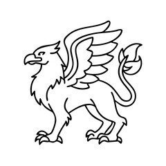 griffin icon, griffin vector illustration-simple illustration of griffin, perfect for griffin logos and icons