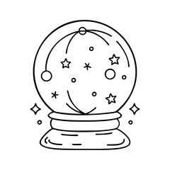 crystal ball icon, crystal ball vector illustration-simple illustration of crystal ball, perfect for crystal ball logos and icons
