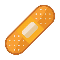 adhesive bandage on white background