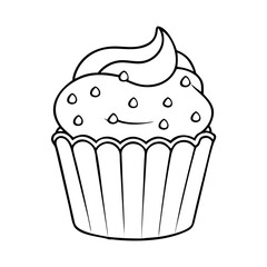 cupcake icon, cupcake vector illustration-simple illustration of cupcake, perfect for cupcake logos and icons