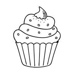 cupcake icon, cupcake vector illustration-simple illustration of cupcake, perfect for cupcake logos and icons