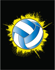 Funny Volleyball Art Printable For Volleyball Player - printable editable vector art file.