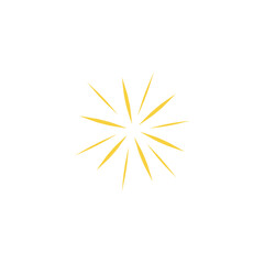 Obraz premium golden fireworks icon. festival fireworks for holiday banner, poster, flyer, greeting card, decorative elements