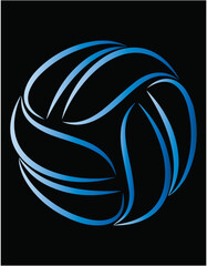 Volleyball Stuff Attire Tie Dye Gift - printable editable vector art file.