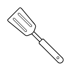 spatula icon, spatula line art - simple line art of spatula, perfect for spatula logos and icons
