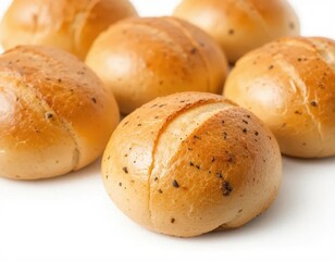 Freshly Baked Buns with Flaky Texture and Black Pepper Seasoning