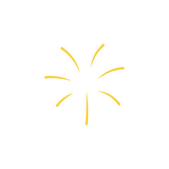 Fototapeta premium golden fireworks icon. festival fireworks for holiday banner, poster, flyer, greeting card, decorative elements