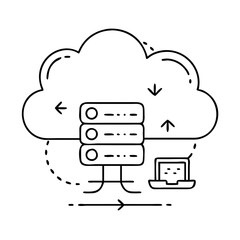 data cloud icon, data cloud vector illustration-simple illustration of data cloud, perfect for data cloud logos and icons