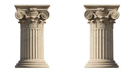 Obraz premium Isolated Pair of Stone Columns