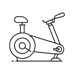 spinbike icon, spinbike line art - simple line art of spinbike, perfect for spinbike logos and icons