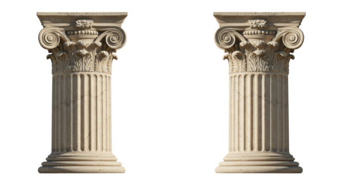 Isolated Pair of Stone Columns