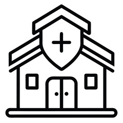 nursing home icon on white background