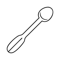 spoon icon, spoon line art - simple line art of spoon, perfect for spoon logos and icons