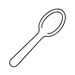 spoon icon, spoon line art - simple line art of spoon, perfect for spoon logos and icons