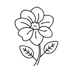 springflower icon, springflower line art - simple line art of springflower, perfect for springflower logos and icons