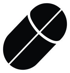 pill icon vector icon silhouette on white background