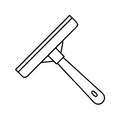 squeegee icon, squeegee line art - simple line art of squeegee, perfect for squeegee logos and icons