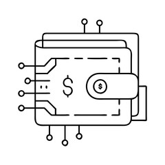 digital wallet icon, digital wallet vector illustration-simple illustration of digital wallet, perfect for digital wallet logos and icons
