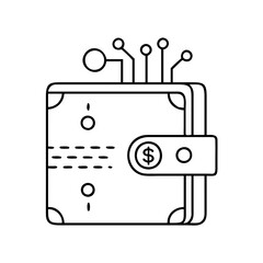 digital wallet icon, digital wallet vector illustration-simple illustration of digital wallet, perfect for digital wallet logos and icons