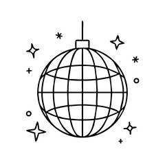 disco ball icon, disco ball vector illustration-simple illustration of disco ball, perfect for disco ball logos and icons