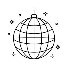 disco ball icon, disco ball vector illustration-simple illustration of disco ball, perfect for disco ball logos and icons