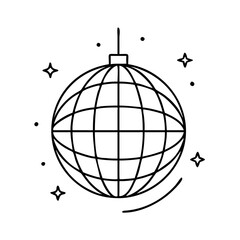 disco ball icon, disco ball vector illustration-simple illustration of disco ball, perfect for disco ball logos and icons