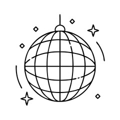 disco ball icon, disco ball vector illustration-simple illustration of disco ball, perfect for disco ball logos and icons