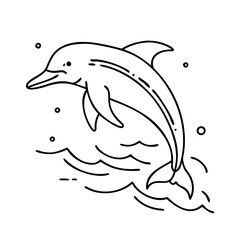 dolphin icon, dolphin vector illustration-simple illustration of dolphin, perfect for dolphin logos and icons